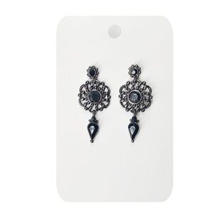Black Filigree Earrings